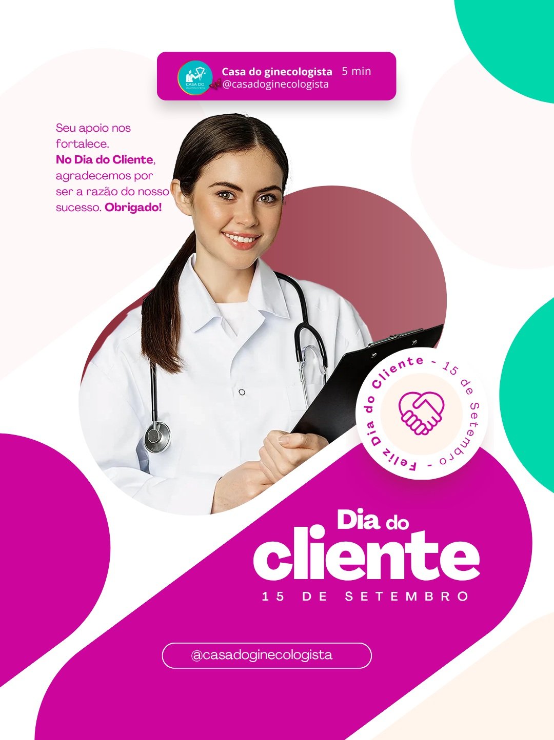 💙 Feliz Dia do #Cliente!Hoje celebramos quem confia na Casa do Ginecologista e faz parte da nossa história. 🤝✨Nosso compromisso é continuar oferecendo qualidade, variedade e um atendimento cada vez mais próximo e eficiente para sua clínica.🙏 Obrigado por confiar em nosso trabalho!📞 (77) 99971-2851
🌐 www.casadoginecologista.com.br